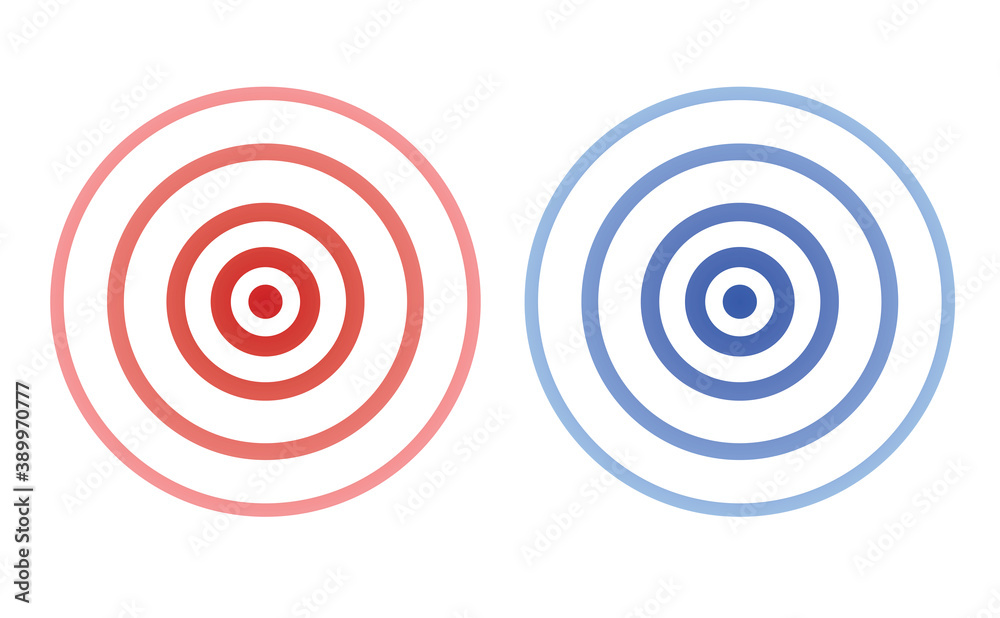 Red and blue circles. vector