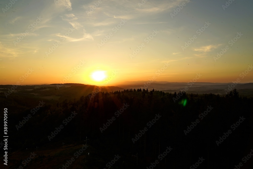 Obraz premium beautiful sunset in holiday
