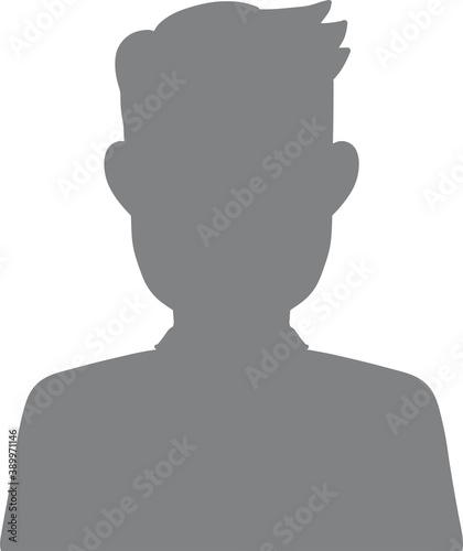 Hand drawn, modern, man avatar profile icon (or portrait icon). User flat avatar icon, sign, profile male symbol