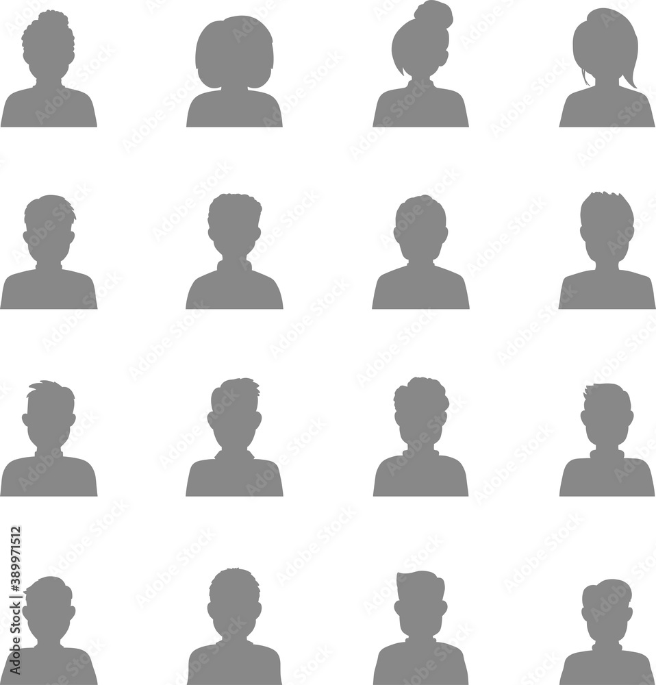Big set of flat avatar, vector people icon, user faces design illustration, including male and female . User flat avatar icon, sign, profile people symbol Big set of flat avatar, vector people icon, user faces design illustration, including male and female . User flat avatar icon, sign, profile people symbol
