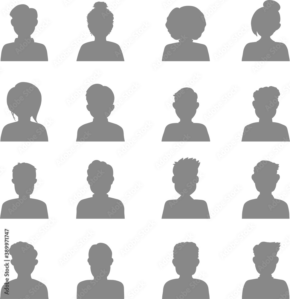 Big set of flat avatar, vector people icon, user faces design illustration, including male and female . User flat avatar icon, sign, profile people symbol Big set of flat avatar, vector people icon, user faces design illustration, including male and female . User flat avatar icon, sign, profile people symbol