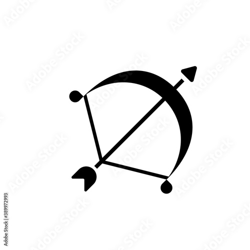 bow and arrow icon element of weapon icon for mobile concept and web apps. Thin line bow and arrow icon can be used for web and mobile. Premium icon on white background