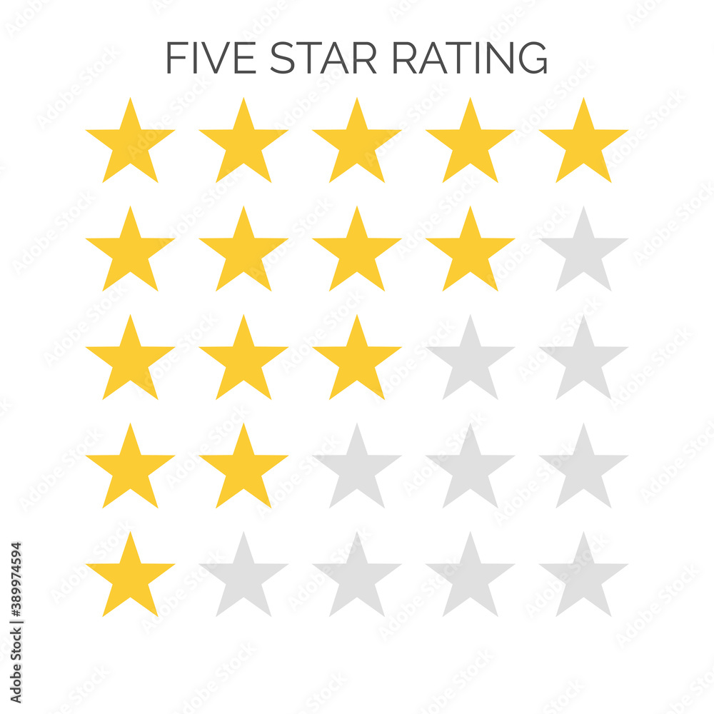 Premium quality 5 gold rating stars. Shapes of simple five vector rank empty and full stars Premium quality 5 gold rating stars. Shapes of simple five vector rank empty and full stars
