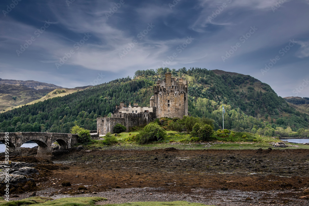 Eilean Donan Castle in the Village of Donnie, Scotland