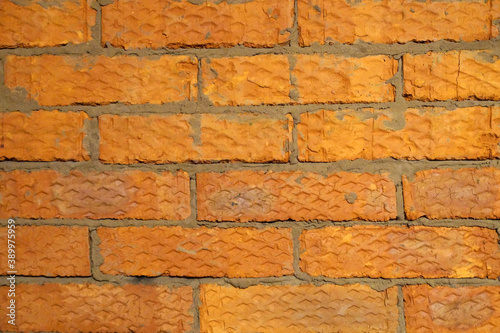 red brick wall  rough masonry  texture for the background