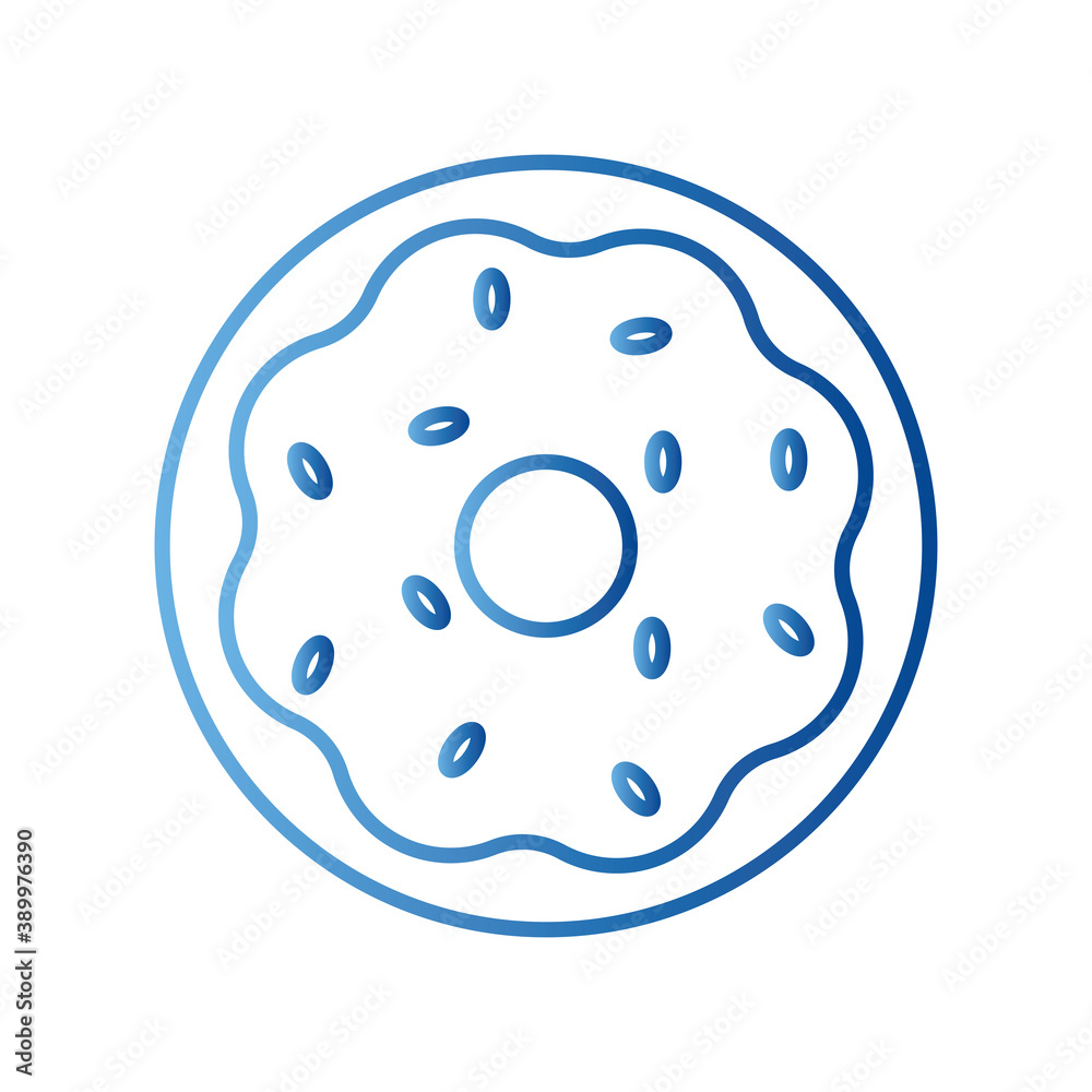 sweet donut gradient style icon vector design sweet donut gradient style icon vector design