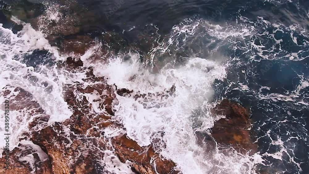Overhead view of a very stormy sea Overhead view of a very stormy sea