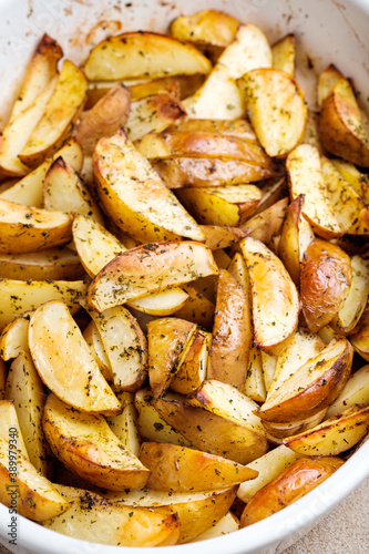 Rustic baked potatoes