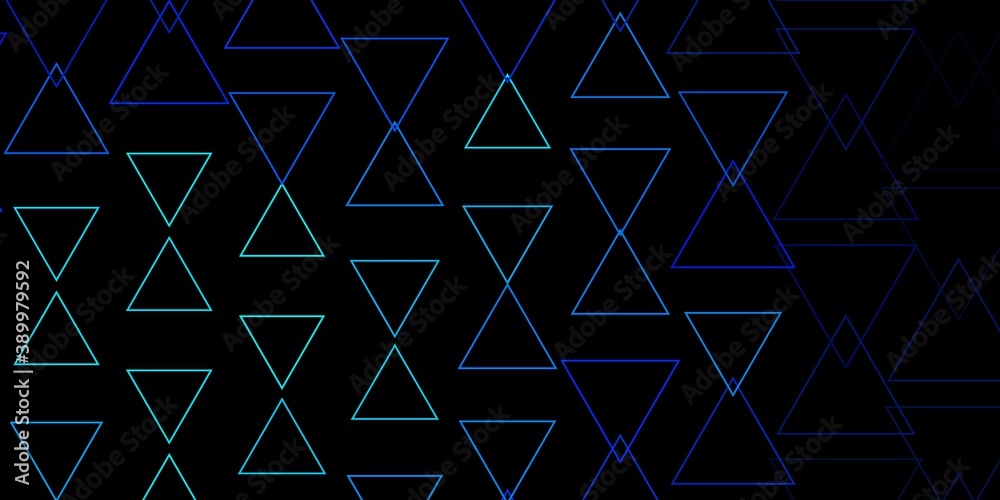 Dark BLUE vector texture with triangular style. Dark BLUE vector texture with triangular style.