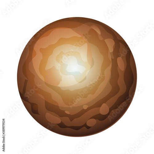 mercury planet milky way style icon vector design