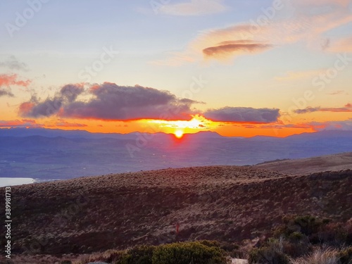 sunrise over the mountains New Zealand  Kepler
