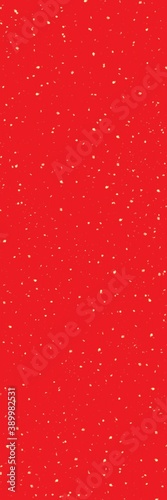 Long red background with gold painting. Background for a festive banner, postcard. Christmas background. 