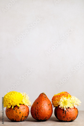 Pumpkin and Chrysanthemum Food Bouquet