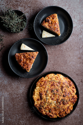 Cabbage pie with cheese