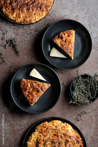 Cabbage pie with cheese
