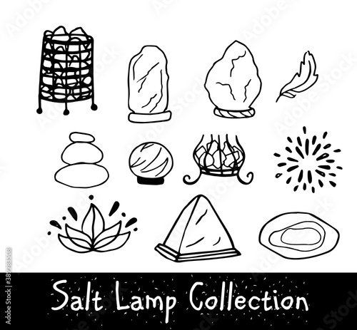 Unique Line Style Vector Salt Lamp collection