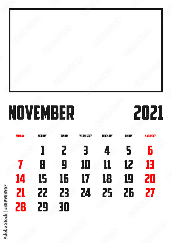 2021 Calendar Isolated on Background 2021 Calendar Isolated on Background