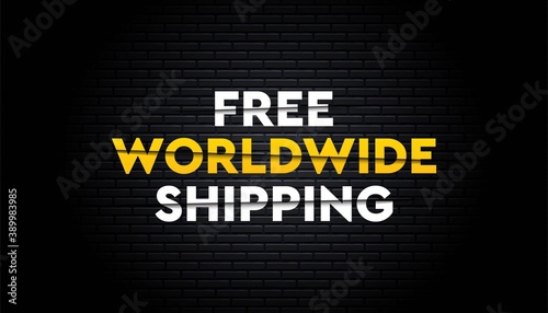 Free world wide shipping background template.