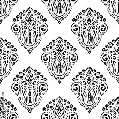 Vector ornamental ethnic art, patterned Indian, Turkish, Arabic, paisley. Hand drawn illustration. Tattoo, astrology, alchemy, boho and magic symbol. Original design in doodle style.