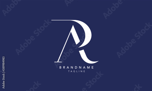 Alphabet letters Initials Monogram logo AR, RA, A and R