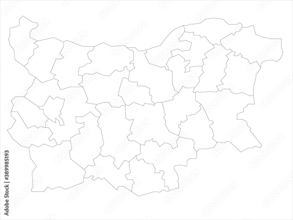 Fototapeta premium Bulgaria - map of provinces