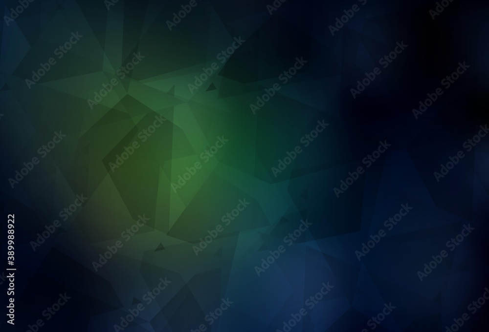 Dark Green vector texture with abstract poly forms. Dark Green vector texture with abstract poly forms.