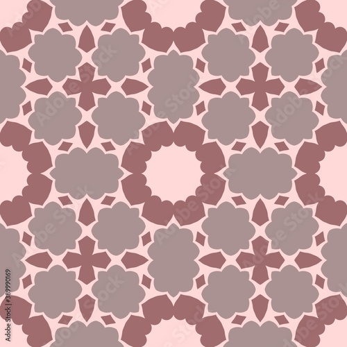 Pink pattern, geometric floral design, beauty graphic design with elegant repetition, young color cover, background