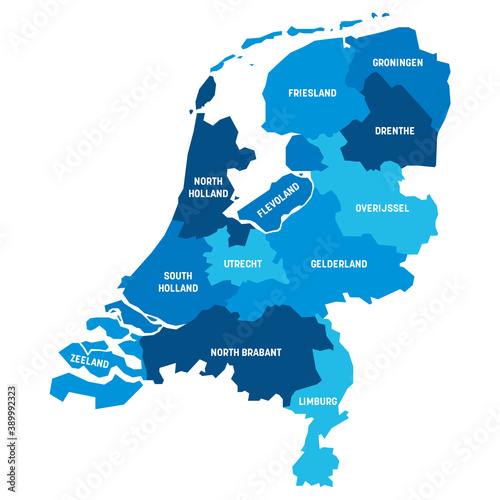 Netherlands - map of provinces
