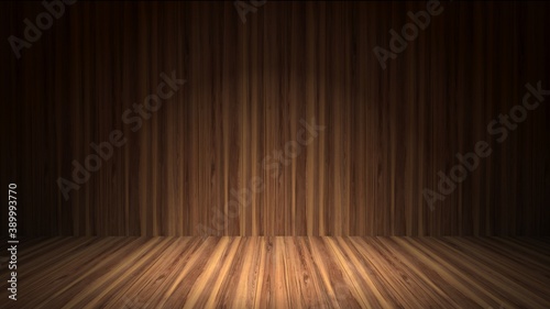 wood floor and wall. for marketing presentation. the background. 3D render