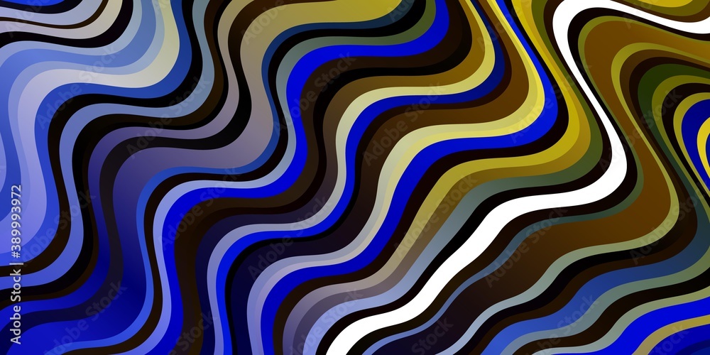 Light Blue, Yellow vector pattern with curves. Light Blue, Yellow vector pattern with curves.