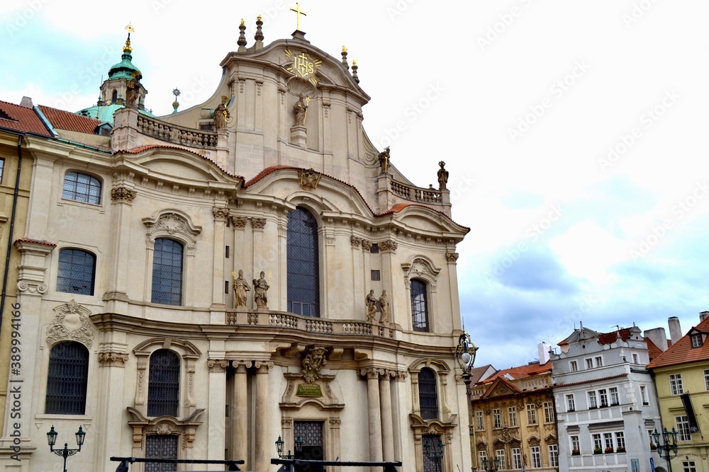 Prague's Baroque St Nicholas Church in the Mala Strana or lesser town