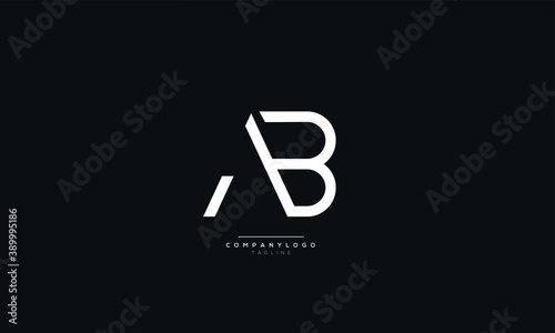 Letter AB Business Logo Design Alphabet Icon Vector Monogram