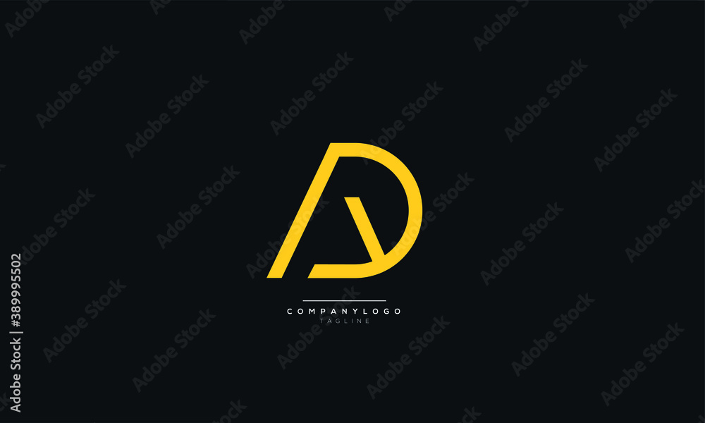 Letter AD Business Logo Design Alphabet Icon Vector Monogram Letter AD Business Logo Design Alphabet Icon Vector Monogram