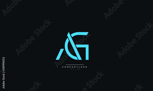 Letter AG Business Logo Design Alphabet Icon Vector Monogram