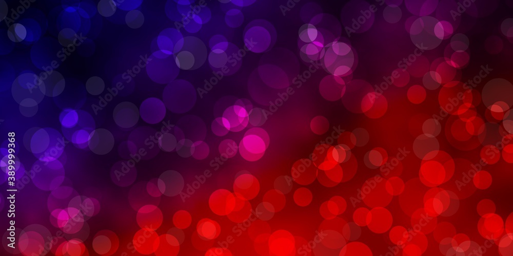 Dark Blue, Red vector template with circles. Dark Blue, Red vector template with circles.