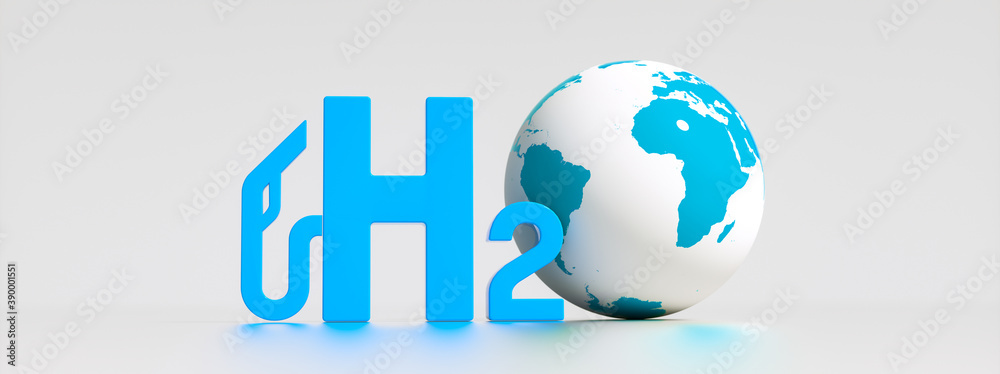 Blue Hydrogen filling H2 Gas Pump station icon isolated on background - H2 energy concept Blue Hydrogen filling H2 Gas Pump station icon isolated on background - H2 energy concept
