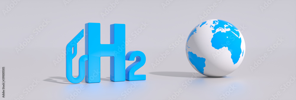 Blue Hydrogen filling H2 Gas Pump station icon isolated on background - H2 energy concept Blue Hydrogen filling H2 Gas Pump station icon isolated on background - H2 energy concept