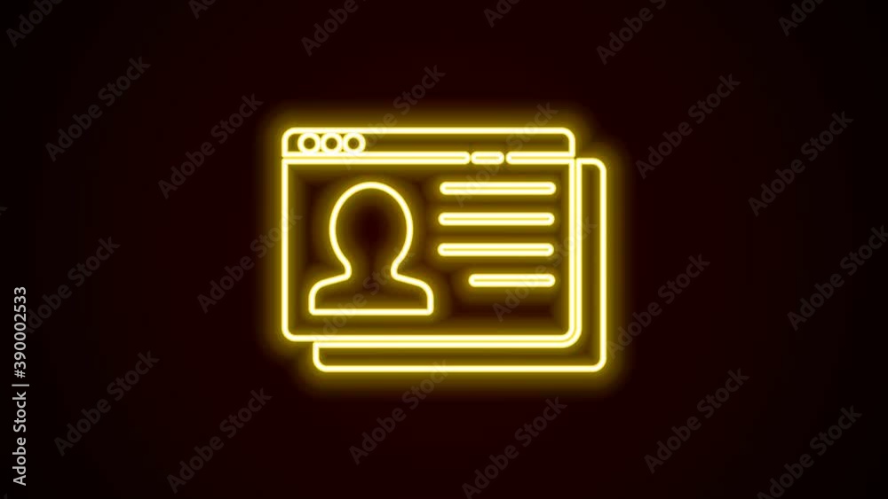 Glowing neon line Resume icon isolated on black background. CV application. Searching professional staff. Analyzing personnel resume. 4K Video motion graphic animation Glowing neon line Resume icon isolated on black background. CV application. Searching professional staff. Analyzing personnel resume. 4K Video motion graphic animation