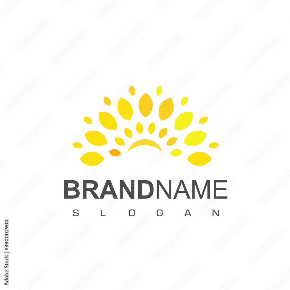 Fototapeta premium Sun Logo Template, Icon Design Illustration