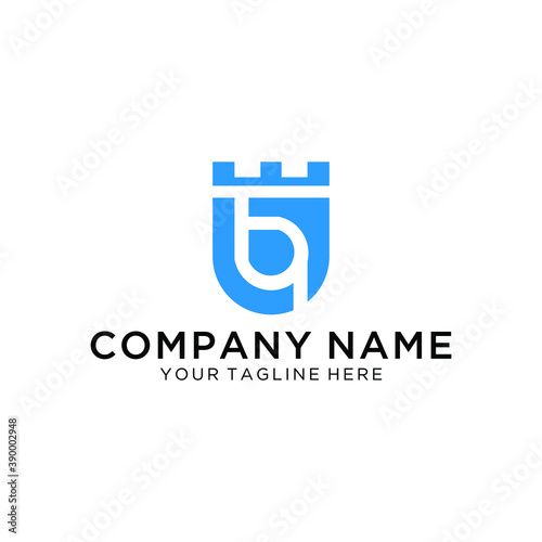 Letter B shield logo icon design template elements