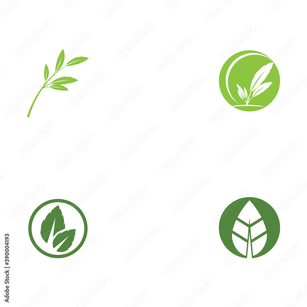 Set Leaf Logo Template vector symbol Set Leaf Logo Template vector symbol