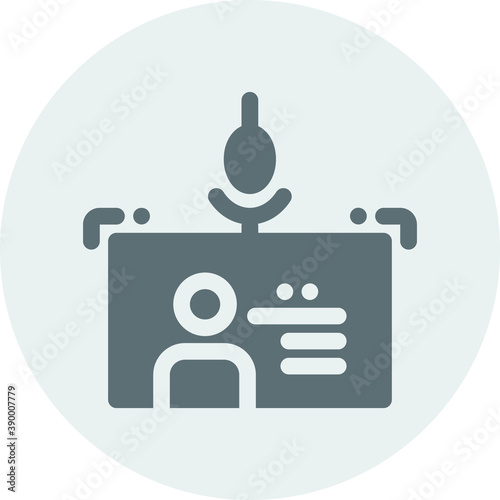 ID card icon for any purpose mobile app presentation website