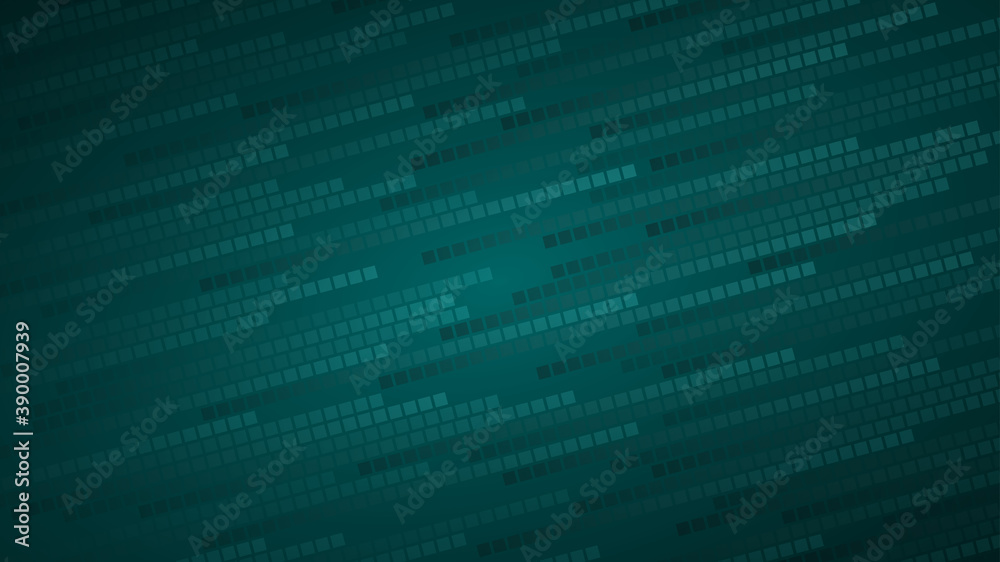 Fototapeta premium Abstract background of small squares or pixels in shades of light blue colors