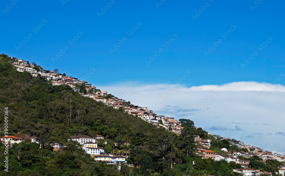 Houses on the mountain, Ouro Preto, Brazil 