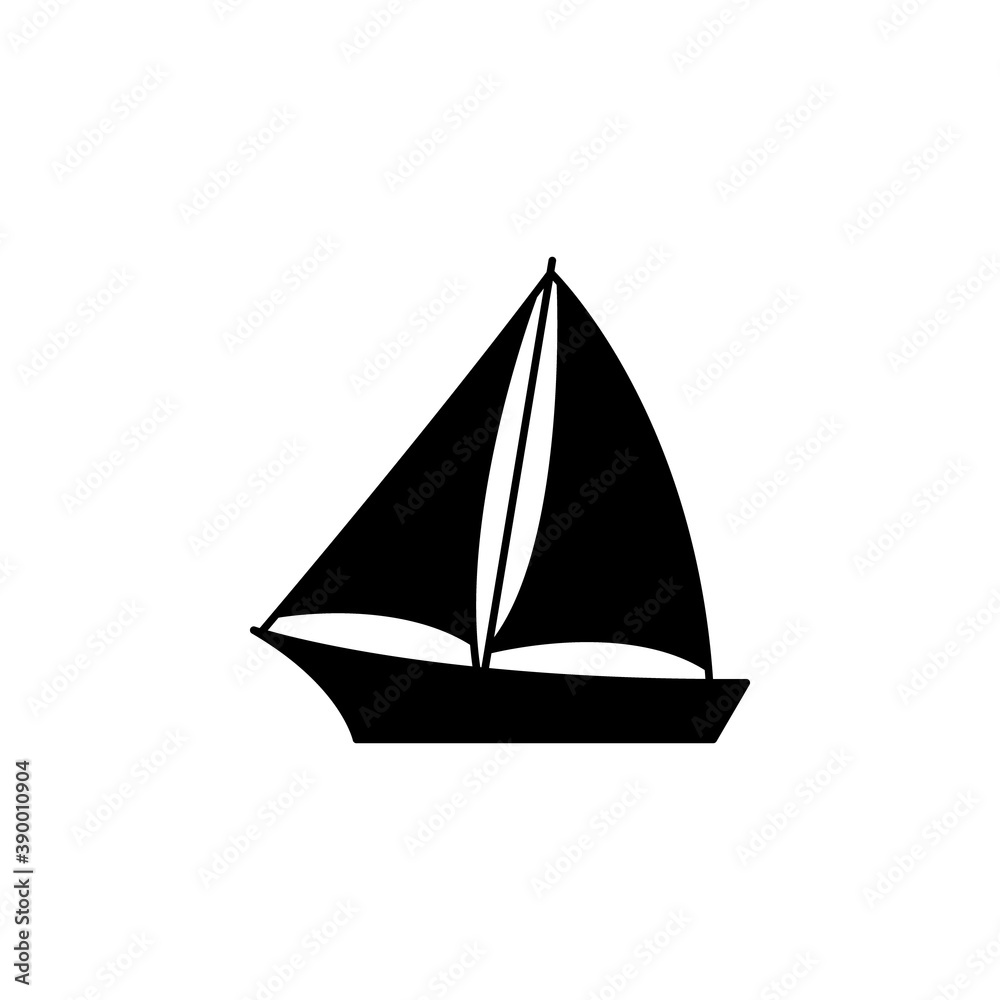 Sail boat icon vector illustration