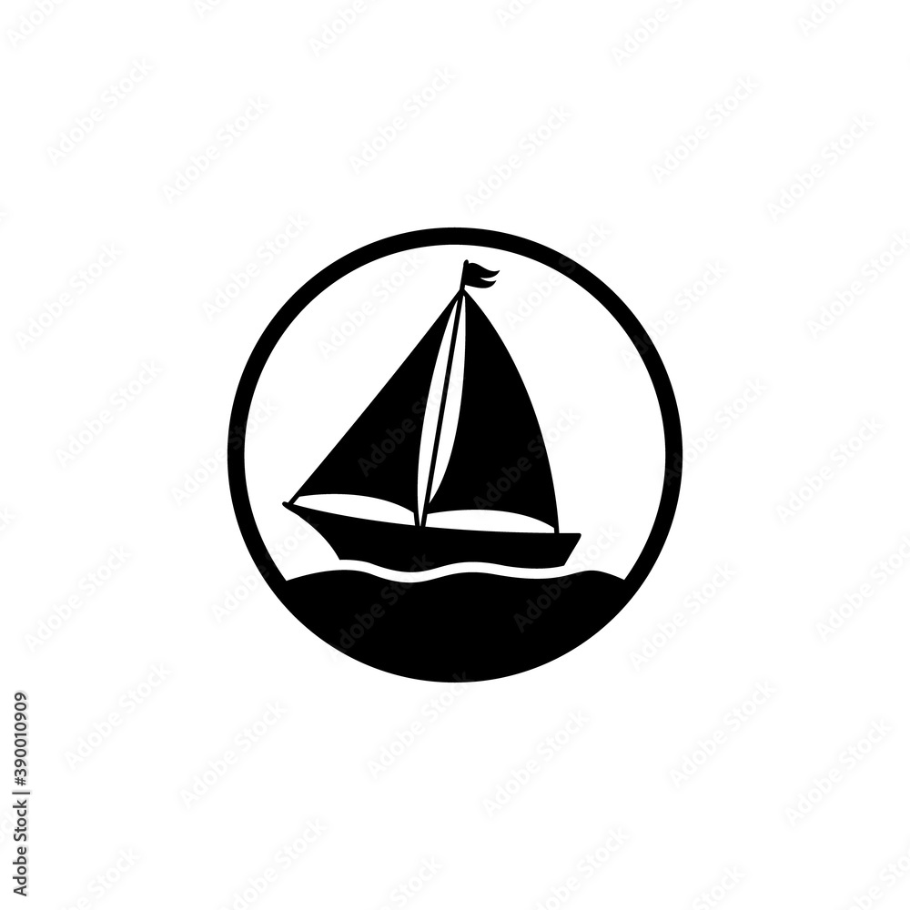 Sail boat icon vector illustration Sail boat icon vector illustration