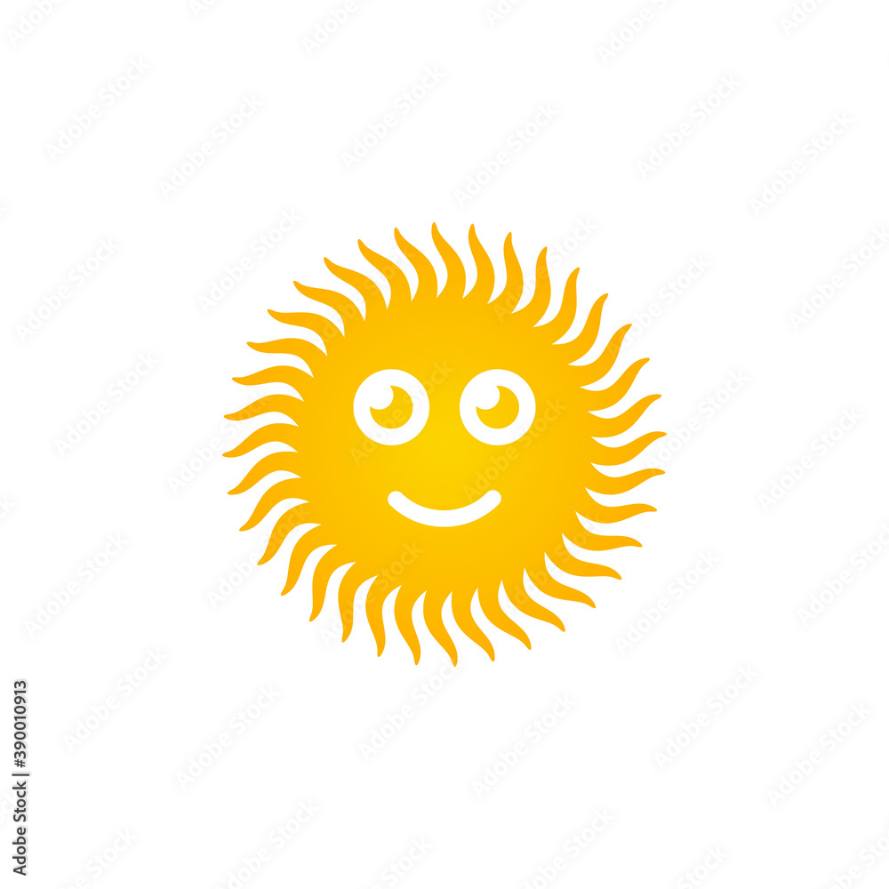 Cute sun icon vector illustration Cute sun icon vector illustration