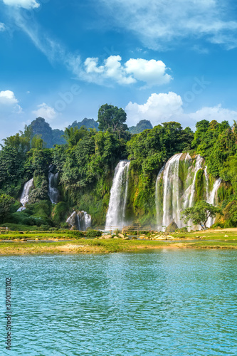 The beautiful and magnificent Detian Falls in Guangxi  China