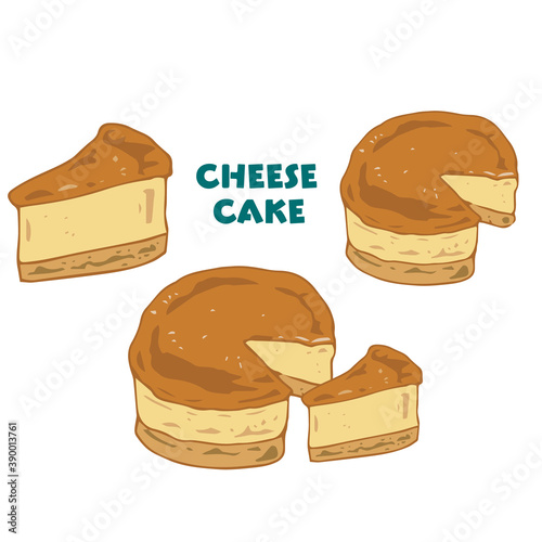 チーズケーキ　カット　ホール　ケーキ