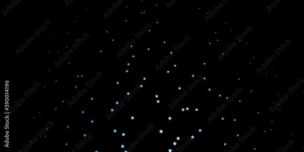 Fototapeta premium Dark BLUE vector background with colorful stars.